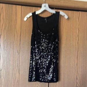 Black Sequin Sleeveless Top